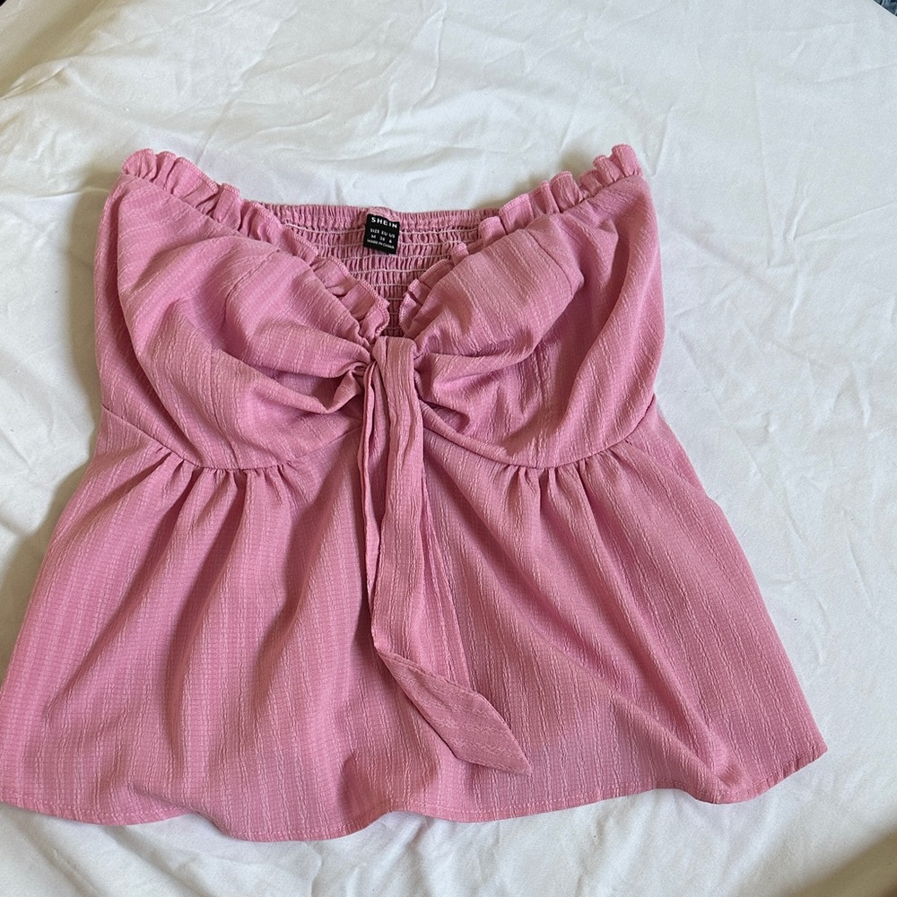 SHEIN Pink Smocked Top